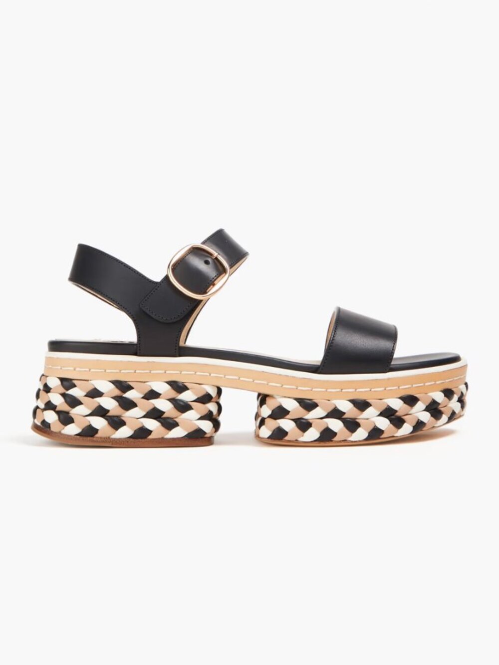 Gabriela Hearst "Mika" Sandal in Black, size 38 (fits like 8/8.5)
